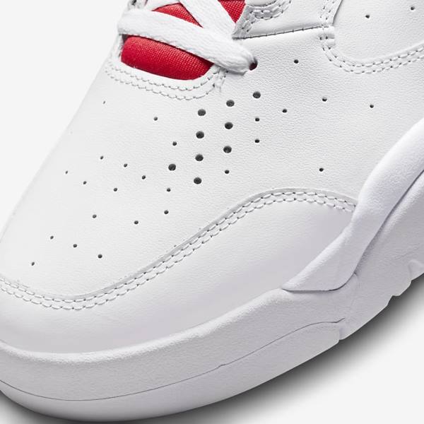 Nike Air Flight Lite Mid Men's Sneakers White / Red | NK346ZWB