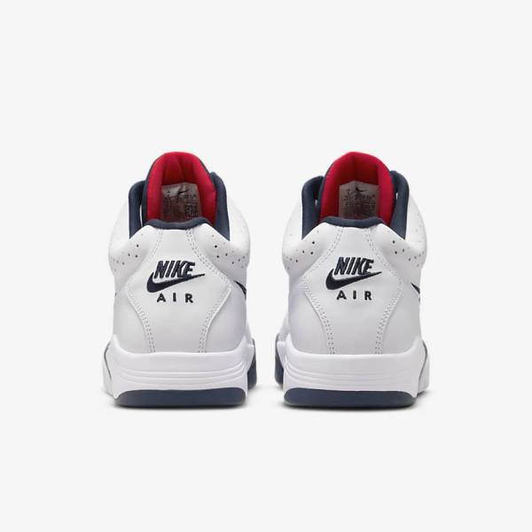 Nike Air Flight Lite Mid Men's Sneakers White / Red / Metal Gold / Navy | NK641JTY