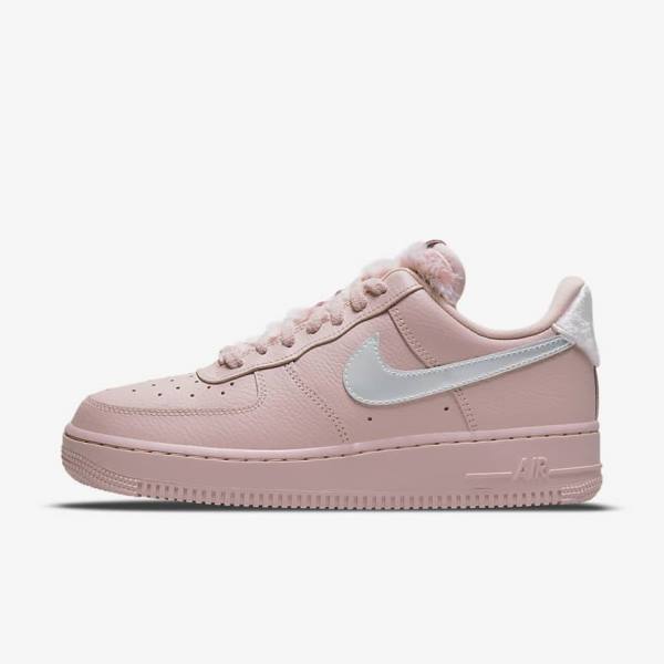 Nike Air Force 1 07 Women\'s Sneakers Pink / Metal Silver | NK293NZX