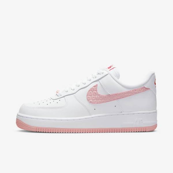 Nike Air Force 1 07 Women\'s Sneakers White / Red | NK207UJR