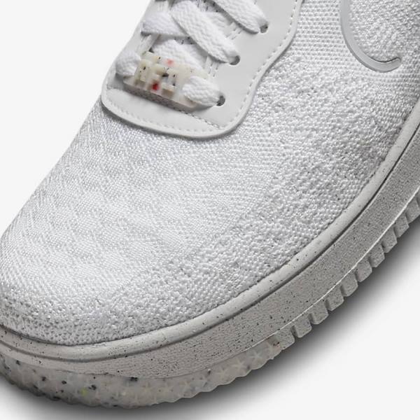 Nike Air Force 1 Crater Flyknit Next Nature Men's Sneakers White / Platinum / White | NK380KPZ