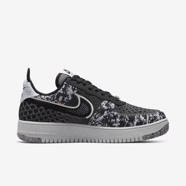 Nike Air Force 1 Crater Flyknit Next Nature Men's Sneakers Black / White / Platinum / Black | NK832RFM