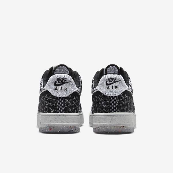 Nike Air Force 1 Crater Flyknit Next Nature Men's Sneakers Black / White / Platinum / Black | NK832RFM