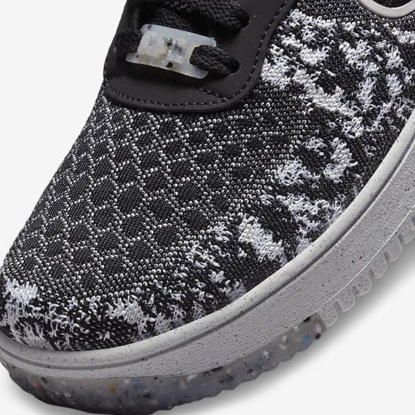 Nike Air Force 1 Crater Flyknit Next Nature Men's Sneakers Black / White / Platinum / Black | NK832RFM