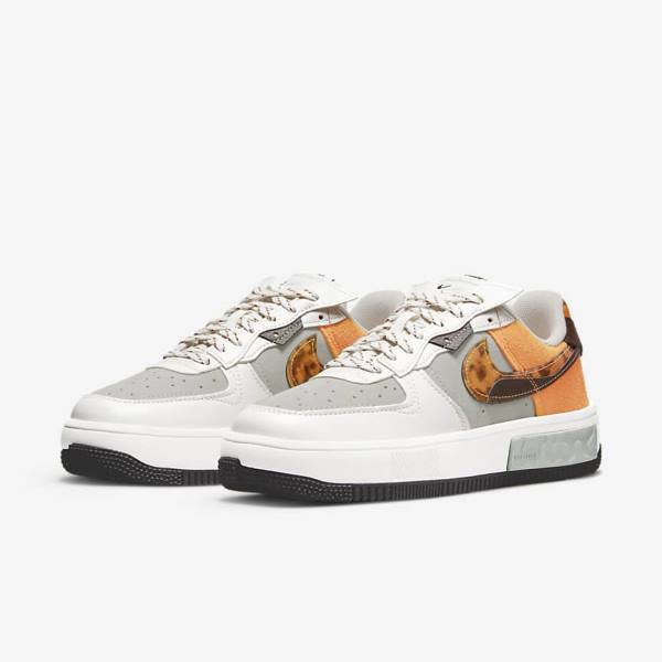 Nike Air Force 1 Fontanka Women's Sneakers Brown / Light Beige / Yellow | NK502QNS