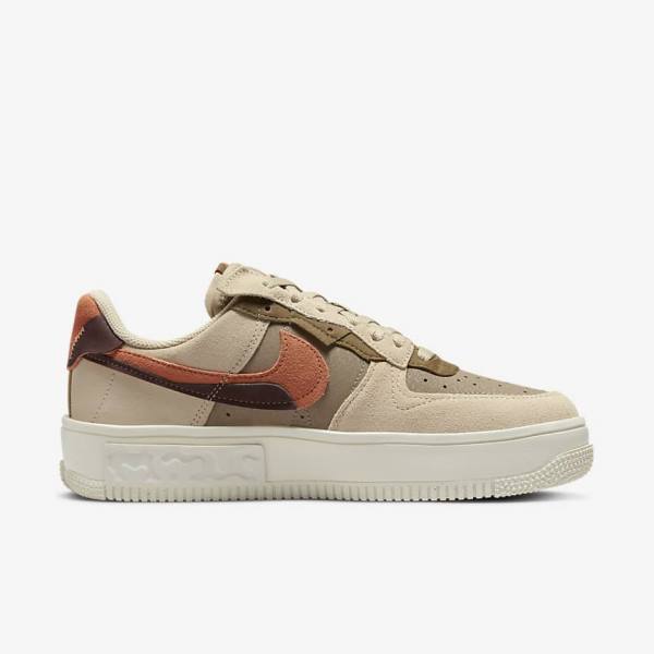 Nike Air Force 1 Fontanka Women's Sneakers Burgundy / Khaki | NK540SDH