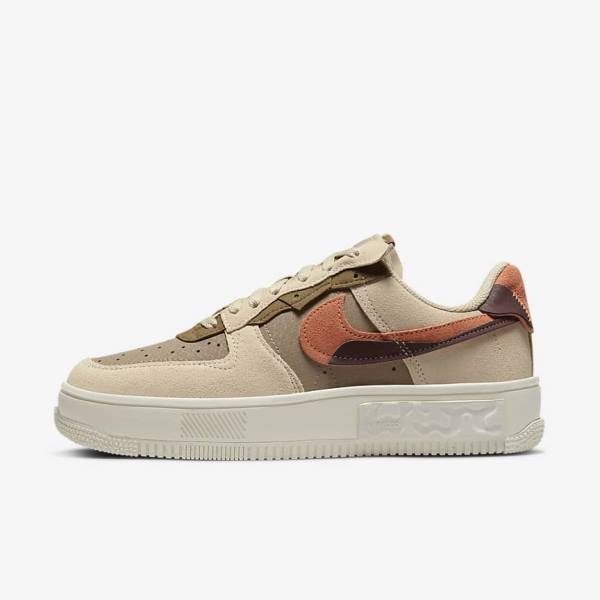 Nike Air Force 1 Fontanka Women\'s Sneakers Burgundy / Khaki | NK540SDH