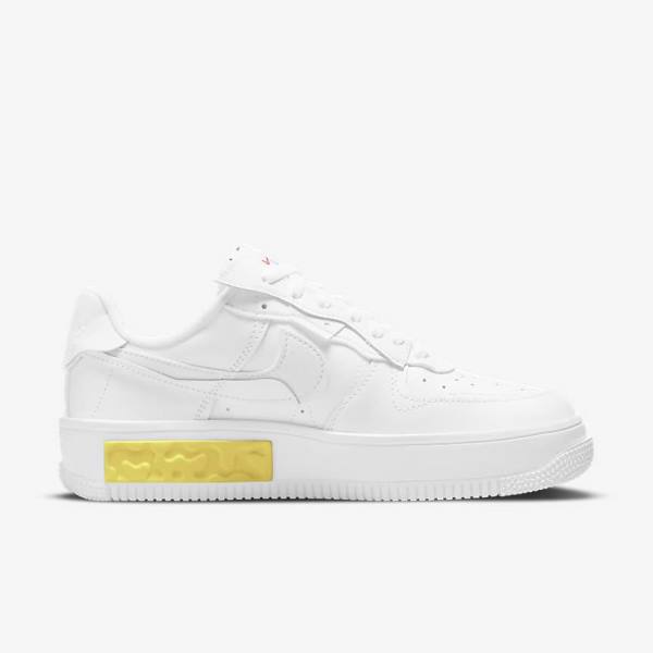 Nike Air Force 1 Fontanka Women's Sneakers White / Yellow / White | NK850RVJ