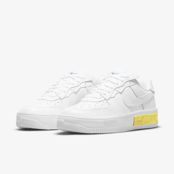 Nike Air Force 1 Fontanka Women's Sneakers White / Yellow / White | NK850RVJ