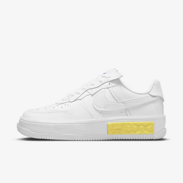 Nike Air Force 1 Fontanka Women\'s Sneakers White / Yellow / White | NK850RVJ