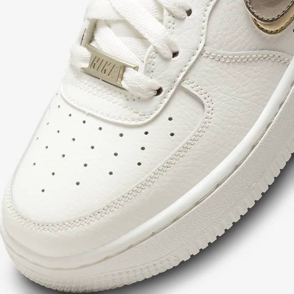 Nike Air Force 1 LV8 Older Kids' Sneakers White / Pink / Metal Blue Grey | NK358XGQ