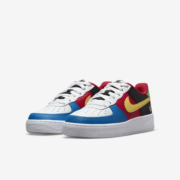 Nike Air Force 1 LV8 Older Kids' Sneakers White / Red / Royal / Gold | NK431KXZ