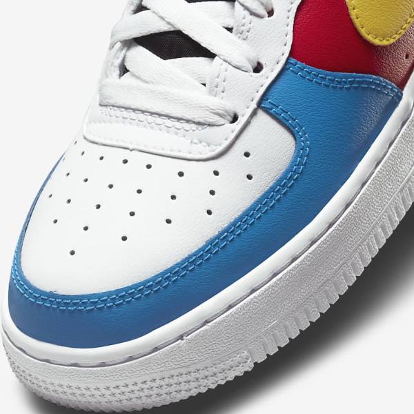 Nike Air Force 1 LV8 Older Kids' Sneakers White / Red / Royal / Gold | NK431KXZ