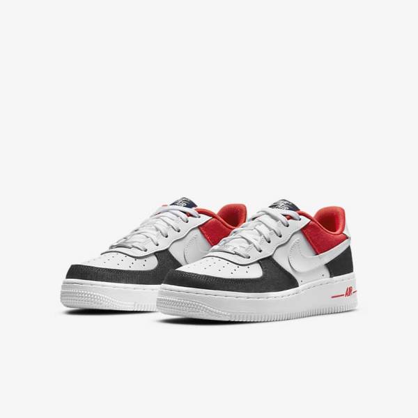 Nike Air Force 1 LV8 Older Kids' Sneakers White / Navy / Red / White | NK581UTN