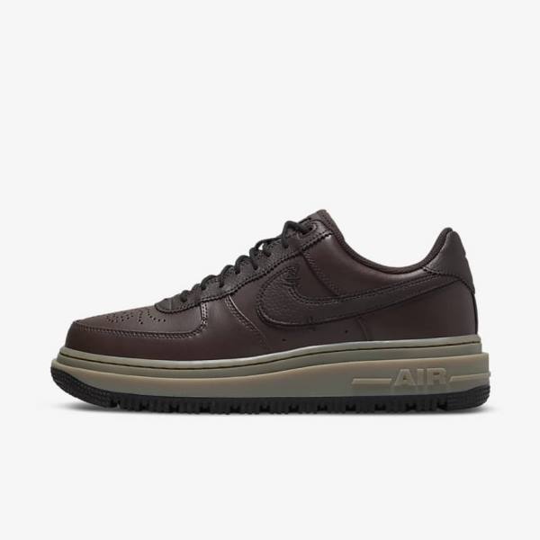 Nike Air Force 1 Luxe Men\'s Sneakers Brown / Black / Dark Brown | NK548JQT