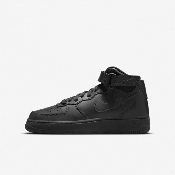 Nike Air Force 1 Mid LE Older Kids\' Sneakers Black | NK790NWP