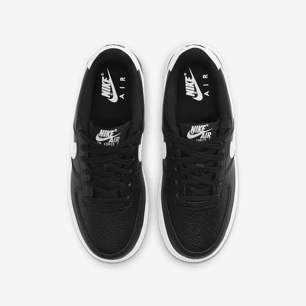 Nike Air Force 1 Older Kids' Sneakers Black / White | NK270MBD