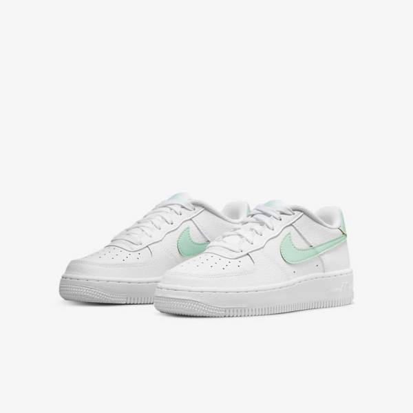 Nike Air Force 1 Older Kids' Sneakers White / Mint | NK635DSP