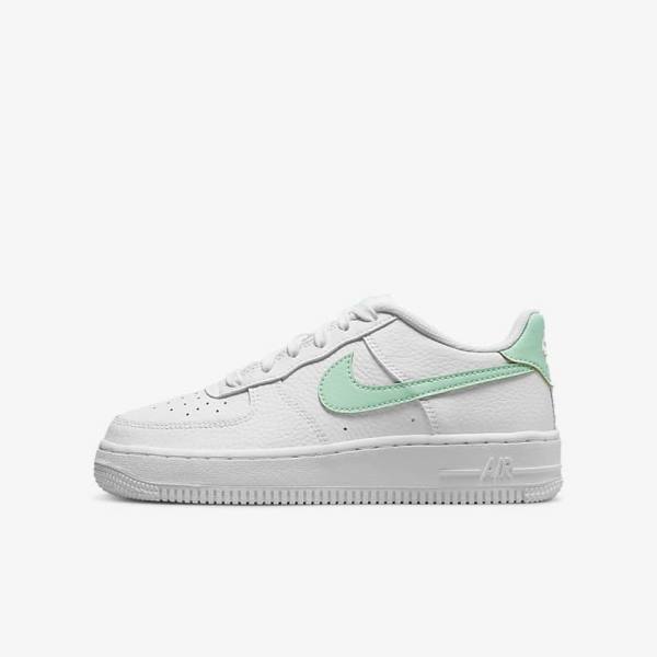 Nike Air Force 1 Older Kids\' Sneakers White / Mint | NK635DSP