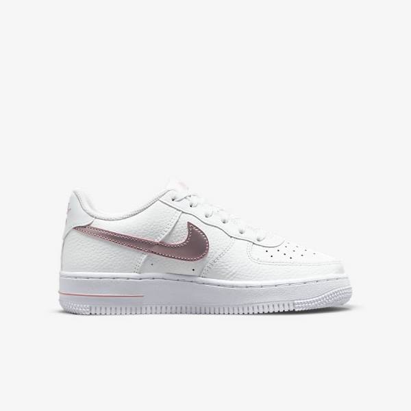 Nike Air Force 1 Older Kids' Sneakers White / Pink | NK735BLJ