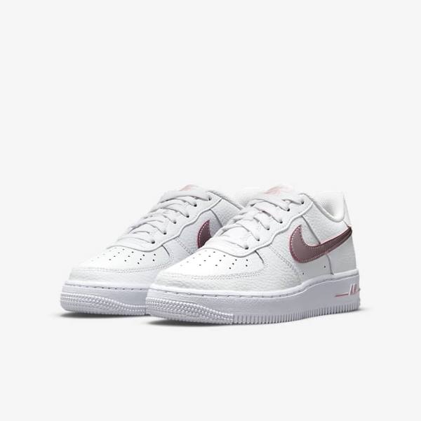 Nike Air Force 1 Older Kids' Sneakers White / Pink | NK735BLJ