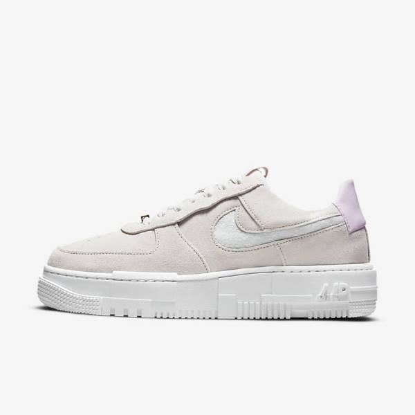 Nike Air Force 1 Pixel Women\'s Sneakers White / Light Beige / Pink | NK193YAP