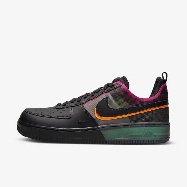 Nike Air Force 1 React Men\'s Sneakers Black / Orange / Pink / Black | NK234NLK