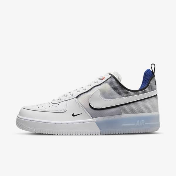 Nike Air Force 1 React Men\'s Sneakers White / Light Blue / Royal Blue / White | NK473PSL