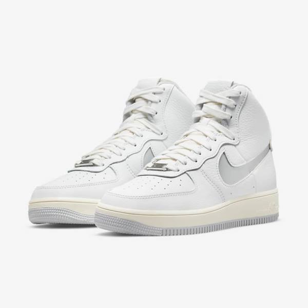 Nike Air Force 1 Sculpt Women's Sneakers White / Silver | NK089QIR