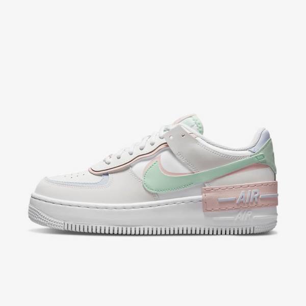 Nike Air Force 1 Shadow Women\'s Sneakers White / Mint / Grey | NK402PWX