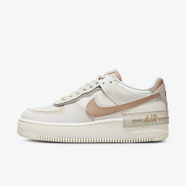 Nike Air Force 1 Shadow Women\'s Sneakers Khaki / Light Beige | NK648DKY