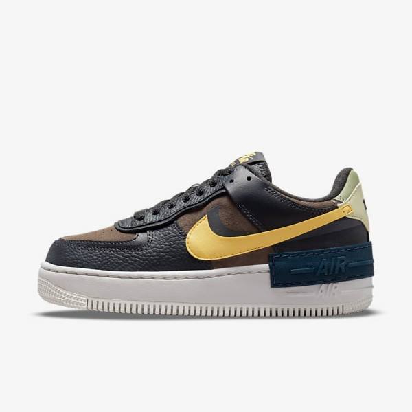 Nike Air Force 1 Shadow Women\'s Sneakers Green / White / Gold | NK729RUH