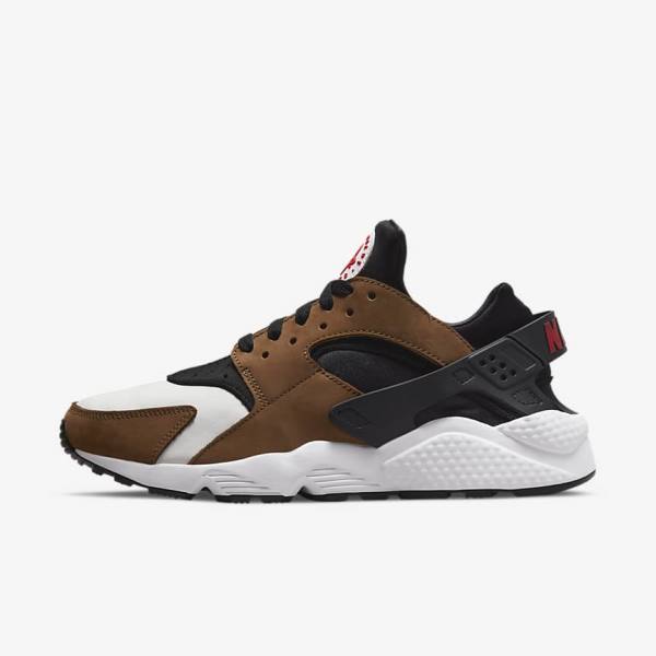 Nike Air Huarache LE Men\'s Sneakers Black / White / Red | NK192HFC