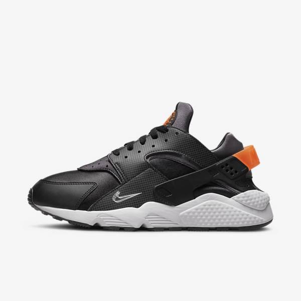 Nike Air Huarache Men\'s Sneakers Black / Orange / Grey / White | NK604WID