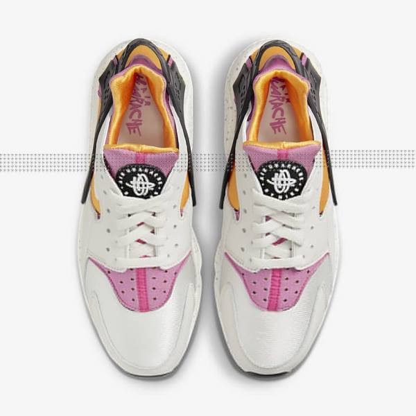 Nike Air Huarache Men's Sneakers Light Beige / Gold / Black / Pink | NK516BHV