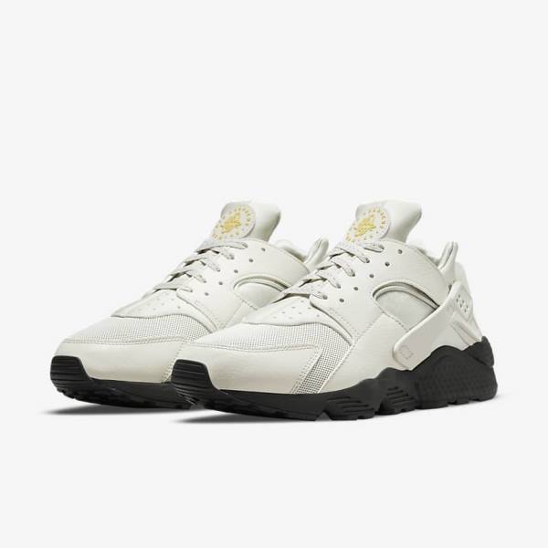 Nike Air Huarache Men's Sneakers Light Beige / Black / Silver / Gold | NK516JAE