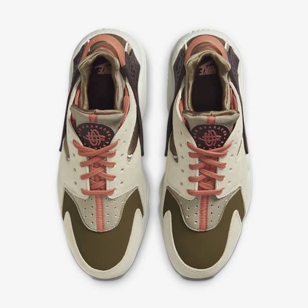 Nike Air Huarache SP Women's Sneakers Khaki / Burgundy | NK195PGA