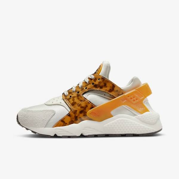 Nike Air Huarache Women\'s Sneakers Brown / Light Beige / Yellow | NK589EYM