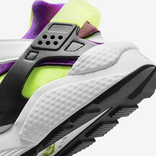 Nike Air Huarache Women's Sneakers White / Black / Yellow | NK542JQR