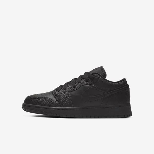 Nike Air Jordan 1 Low Older Kids\' Sneakers Black | NK015ZMY