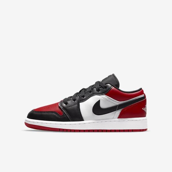 Nike Air Jordan 1 Low Older Kids\' Sneakers Red / Black / White | NK016TWH