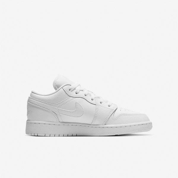 Nike Air Jordan 1 Low Older Kids' Sneakers White | NK967QJR