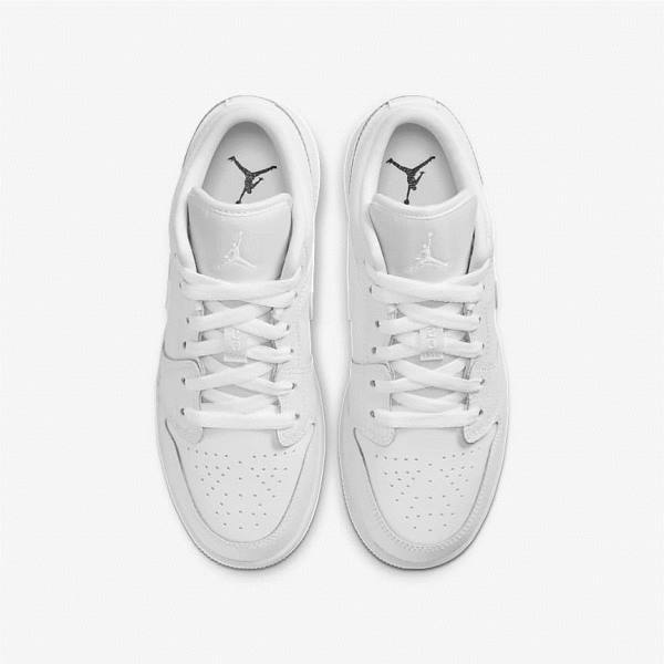 Nike Air Jordan 1 Low Older Kids' Sneakers White | NK967QJR