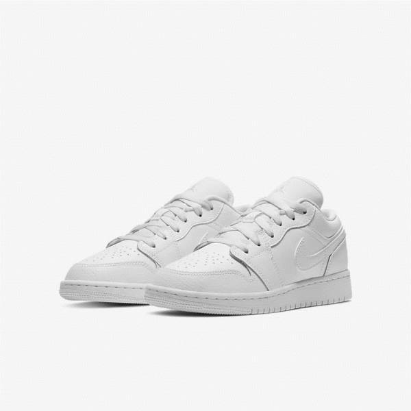 Nike Air Jordan 1 Low Older Kids' Sneakers White | NK967QJR