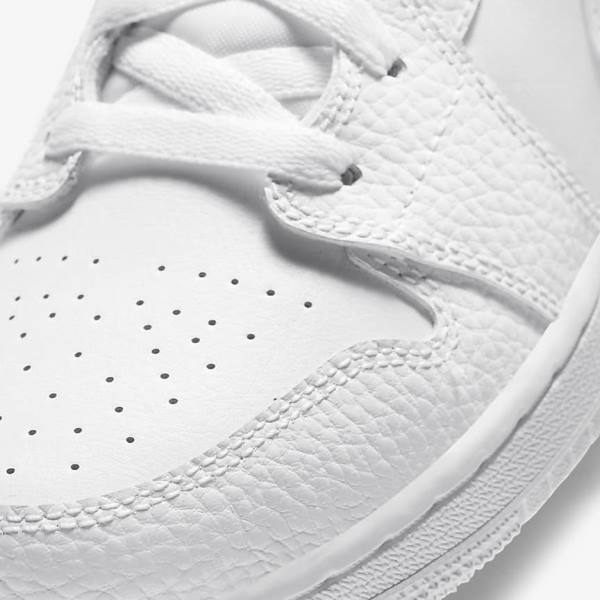 Nike Air Jordan 1 Mid Older Kids' Sneakers White | NK093JQO