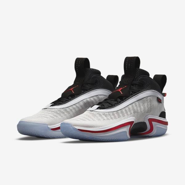 Nike Air Jordan XXXVI Psychic Energy Men's Jordan Shoes White / Black / Red | NK370BKJ