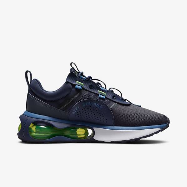 Nike Air Max 2021 Men's Sneakers Obsidian / Light Green / Blue / White | NK482YUP