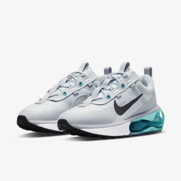 Nike Air Max 2021 Women's Sneakers Platinum / Turquoise / Grey / Black | NK864XSZ