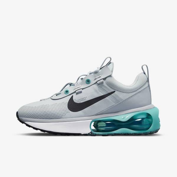 Nike Air Max 2021 Women\'s Sneakers Platinum / Turquoise / Grey / Black | NK864XSZ