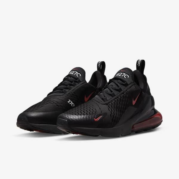 Nike Air Max 270 Men's Sneakers Black / White / Red | NK798FGM